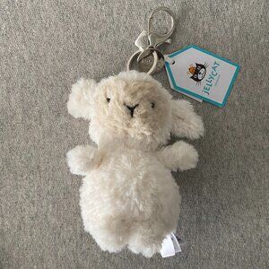 NWT Jellycat Little Lamb Bag Charm 100% Authentic